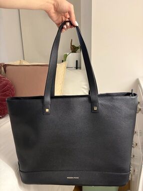 Modern Picnic Large Black Tote Vegan Leather